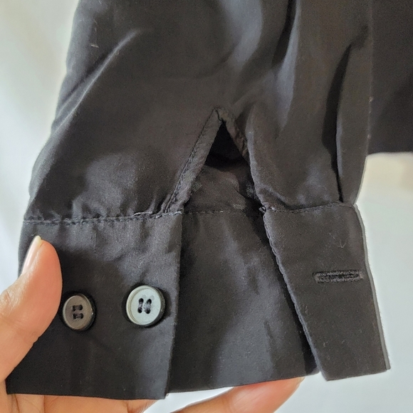 VTG DONCASTER Black Beach Lady Theme Button-Up Shirt Sz 14 Fairy Goth Artsy - Picture 5 of 12